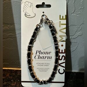 Case-Mate Silver and Black Phone Charm